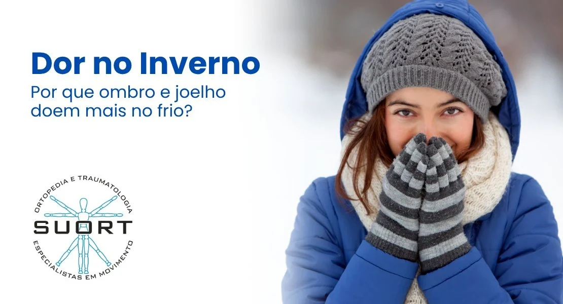 Mulher com dor no ombro e joelho no inverno em São Paulo, tratamento com convênio na SUORT Clínica Integrada, Perdizes