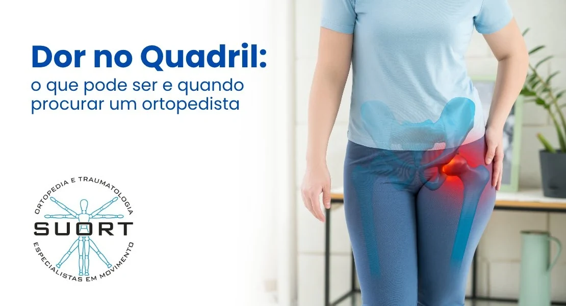 Ortopedista avaliando paciente com dor no quadril na SUORT Clínica Integrada, Perdizes, São Paulo