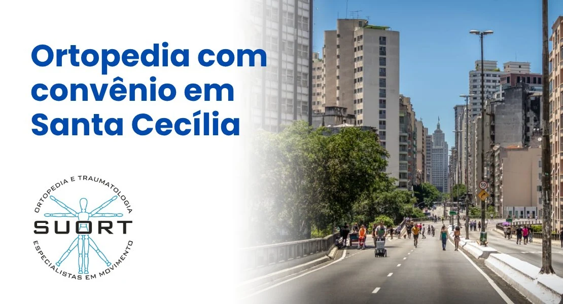 Ortopedista e fisioterapia com convênio em Santa Cecília, SP, a 12 minutos da SUORT em Perdizes